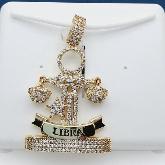 "14K Gold Plated Cubic Zircon Pendant, INUS1BR216 - Picture 1 of 9